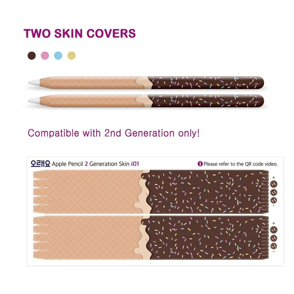 Apple Pencil Skin [2 Pack] Ultra Thin 3M Premium Vinyl Cover - 2nd Generation